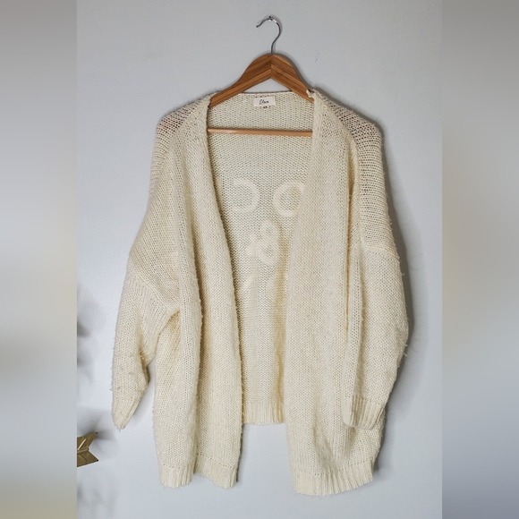 Elan Rock & Love Cozy Cream Open-Front Sweater Size O/S - Picture 1 of 8